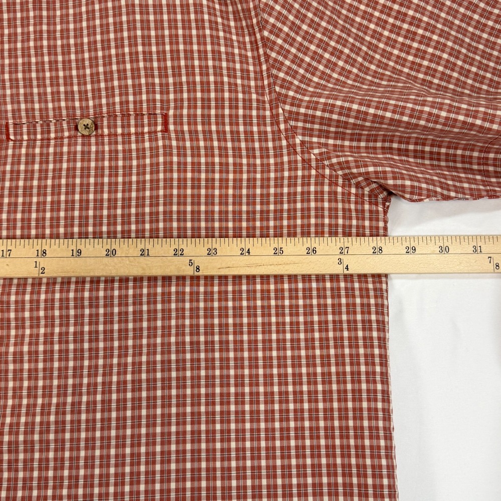 Woolrich Mens‎ 2XL Red Plaid Short Sleeve Button Down Shirt Modal Blend 6104 - Picture 8 of 10